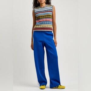 Wales Bonner Sweater Cashmere Wool Cotton Fair Isle Astral‎ Vest Sz XS